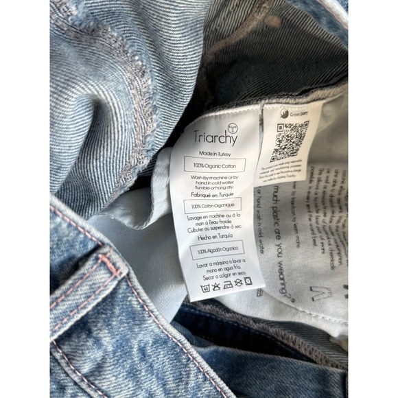 Triarchy Ms. Ciela Cloud Stitch Wide-Leg Jeans – Size 24 – 100% Organic Cotton – - Picture 3 of 11